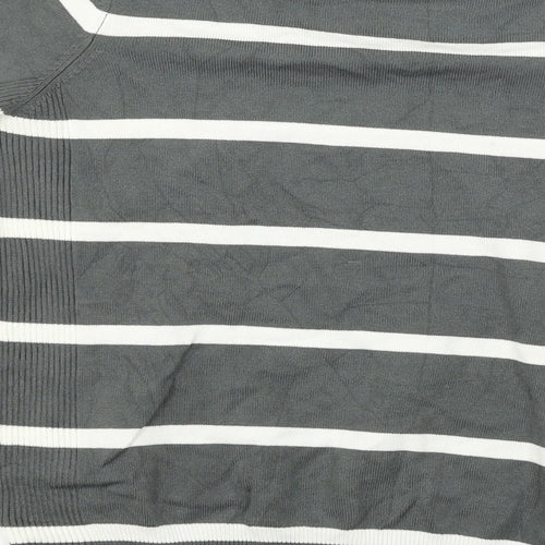 Debenhams  Womens Grey Striped  Pullover Jumper Size 14