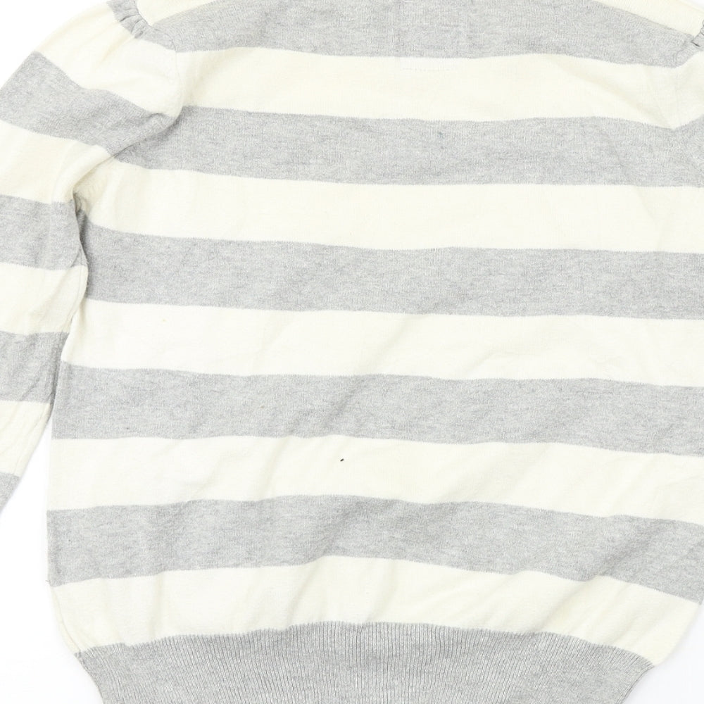 Hoi Polloi  Womens Ivory Striped  Pullover Jumper Size 12