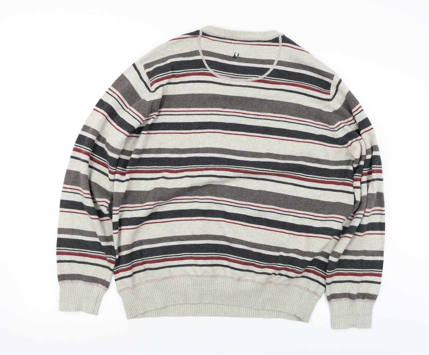 MANTARAY PRODUCTS  Mens Beige Striped  Pullover Jumper Size XL