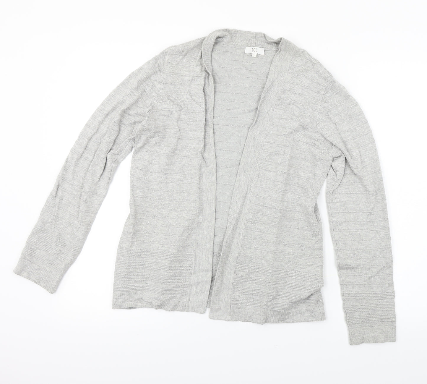 Country Casuals  Womens Grey Striped  Cardigan Jumper Size M