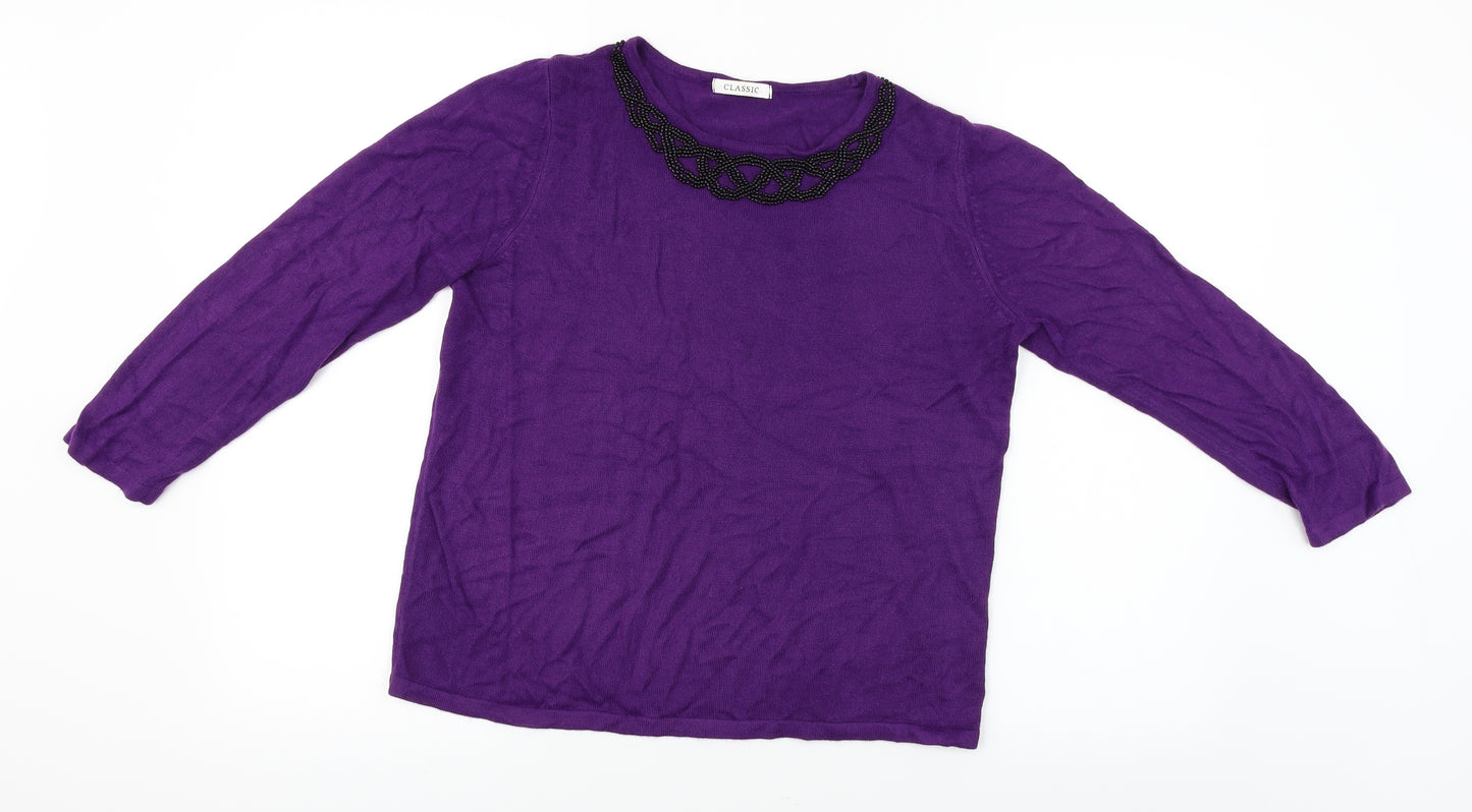 Marks and Spencer  Womens Purple   Pullover Jumper Size 14