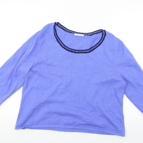 Artigiano Womens Blue   Pullover Jumper Size 2XL