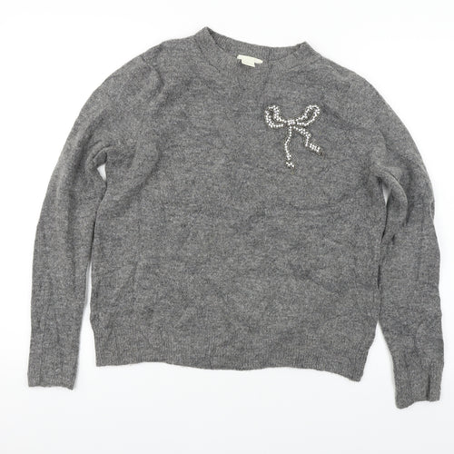 H&M  Womens Grey   Pullover Jumper Size XS
