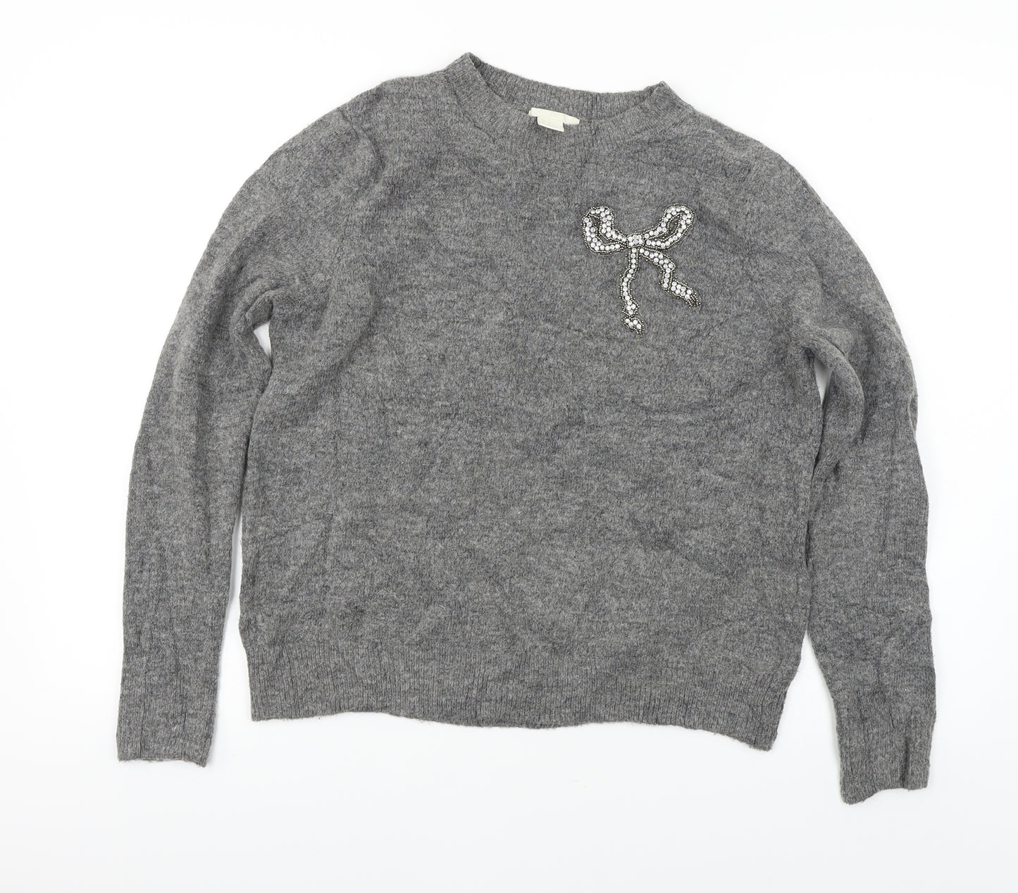 H&M  Womens Grey   Pullover Jumper Size XS