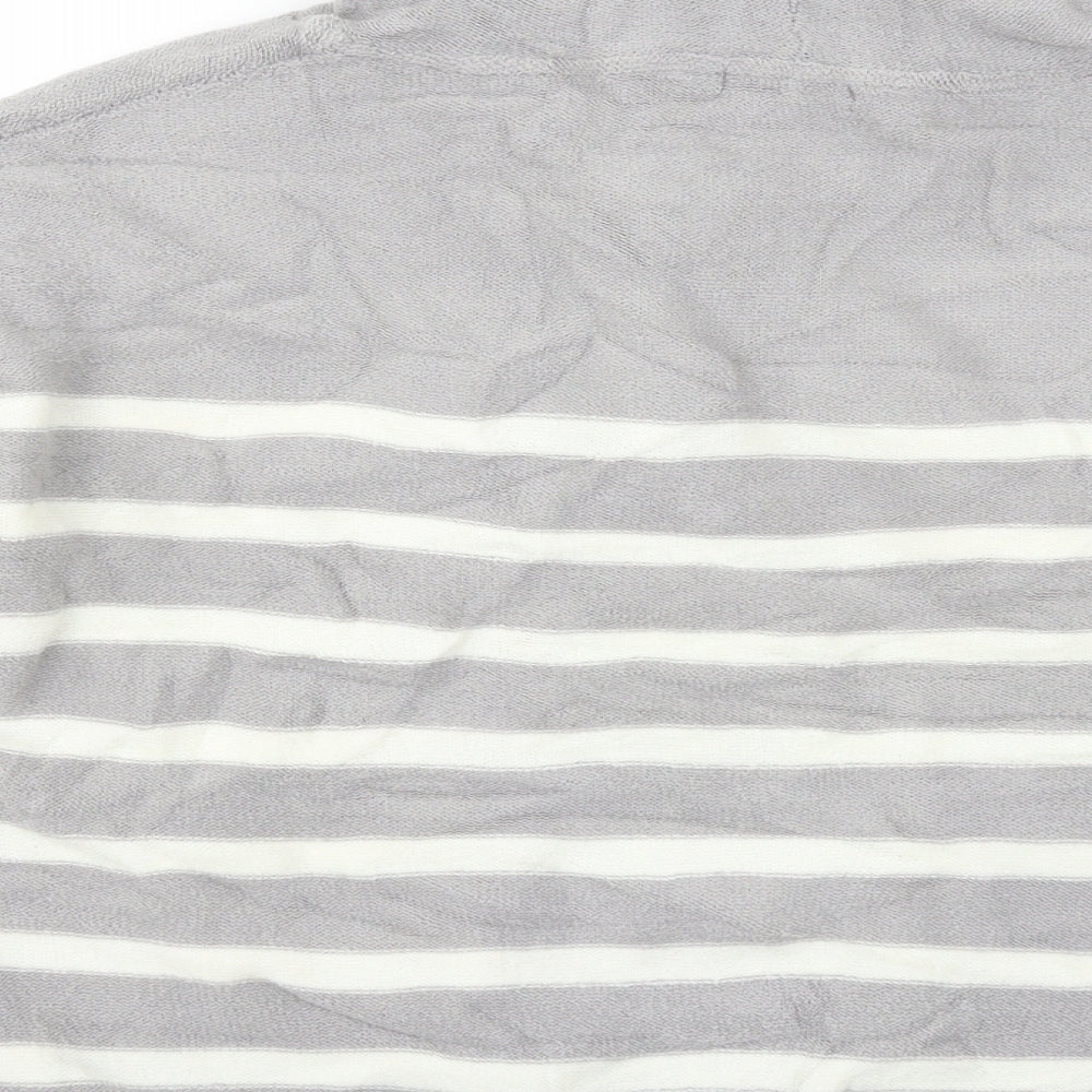 Brave Soul  Womens Grey Striped  Pullover Hoodie Size M