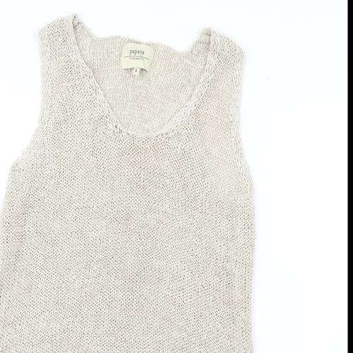 papaya  Womens Beige   Basic Blouse Size 8