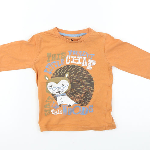 TU Boys Orange   Basic T-Shirt Size 2 Years