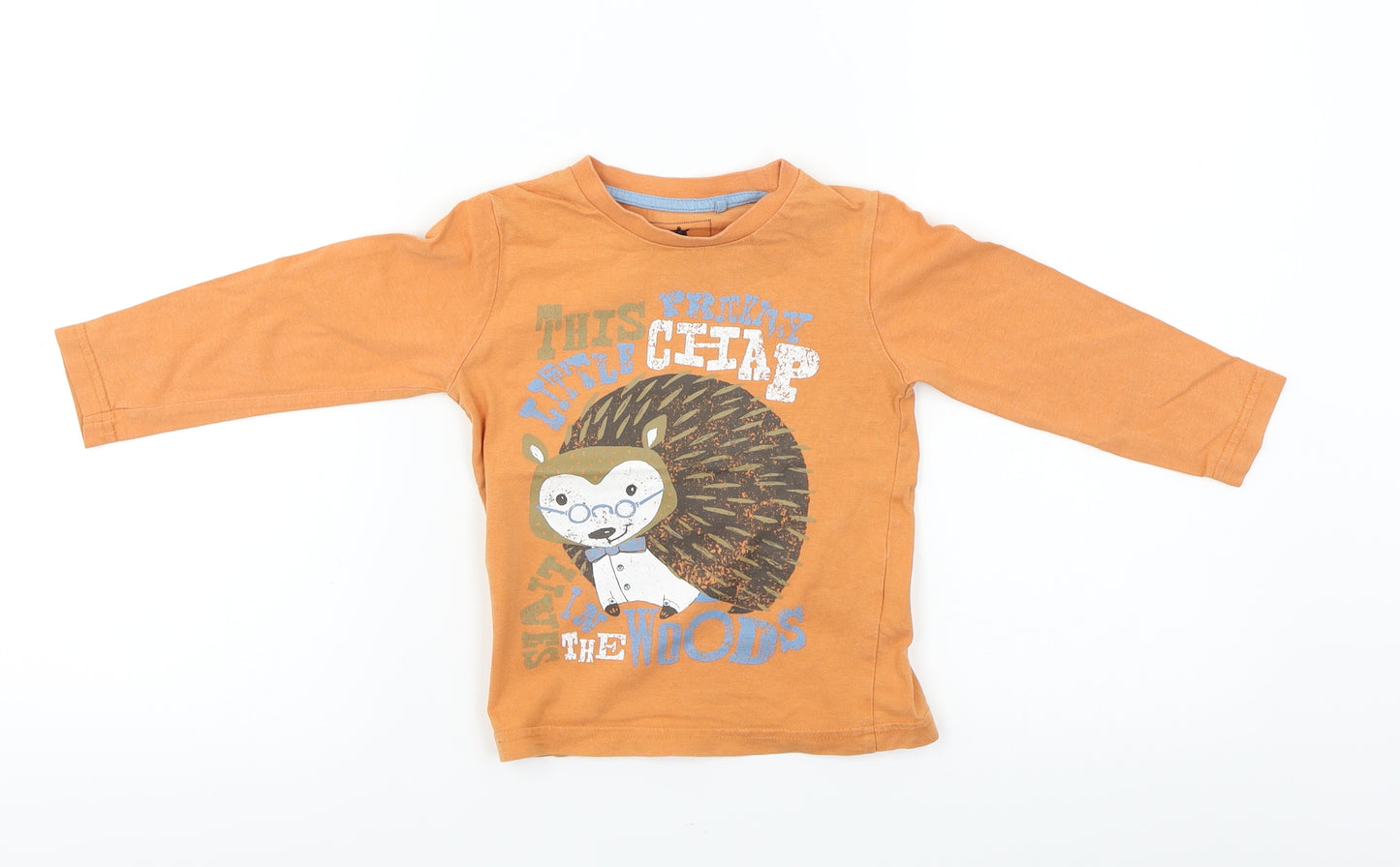 TU Boys Orange   Basic T-Shirt Size 2 Years