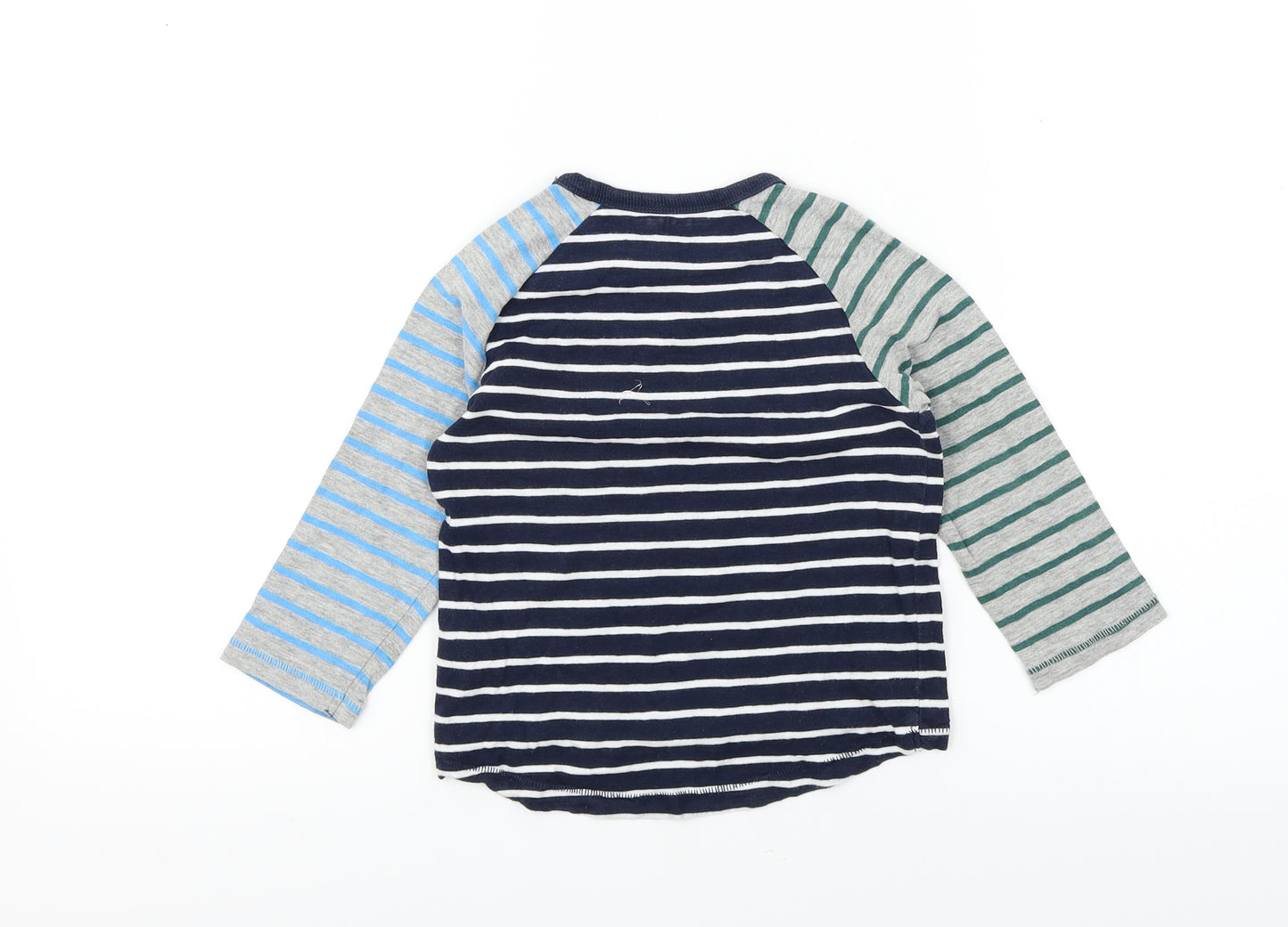 NEXT Boys Blue Striped  Basic T-Shirt Size 18-24 Months