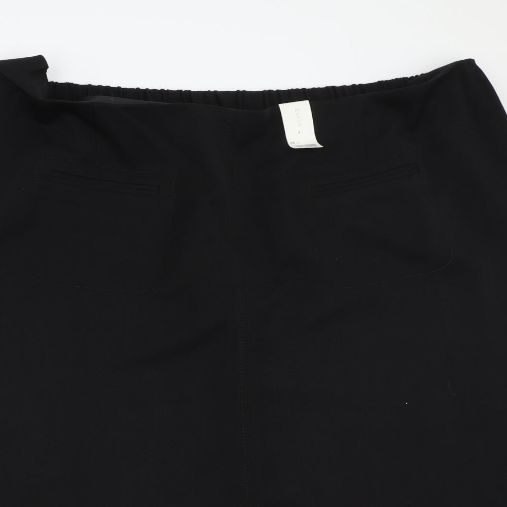 Evans Womens Black   A-Line Skirt Size 24
