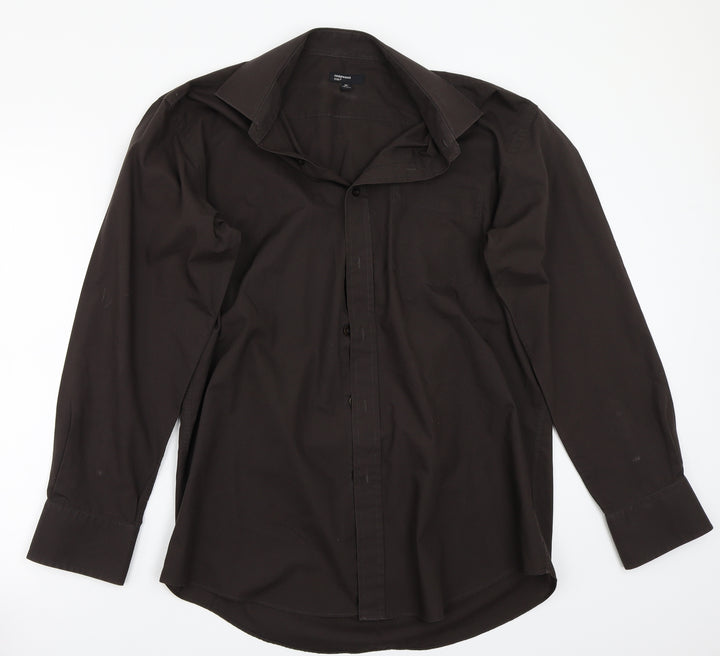 Cedar Wood State Mens Brown Button-Up Size 17