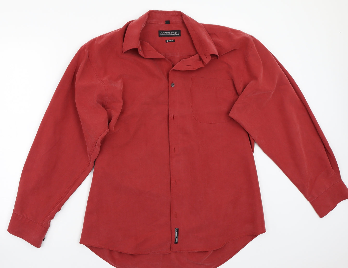 Copperstone Mens Red    Button-Up Size M
