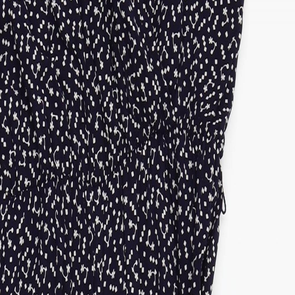 F&F Womens Blue Floral  Jumpsuit One-Piece Size 14