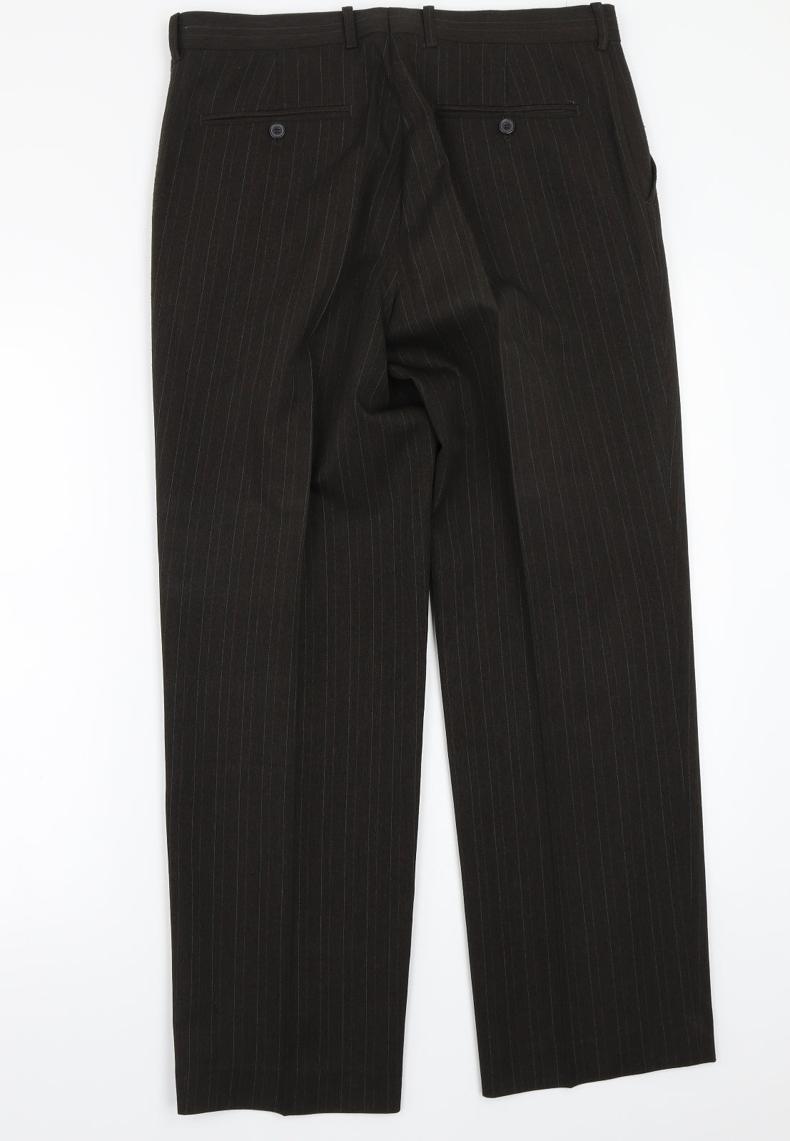 Taylor & Wright Mens Brown Striped  Trousers  Size 34 L29 in