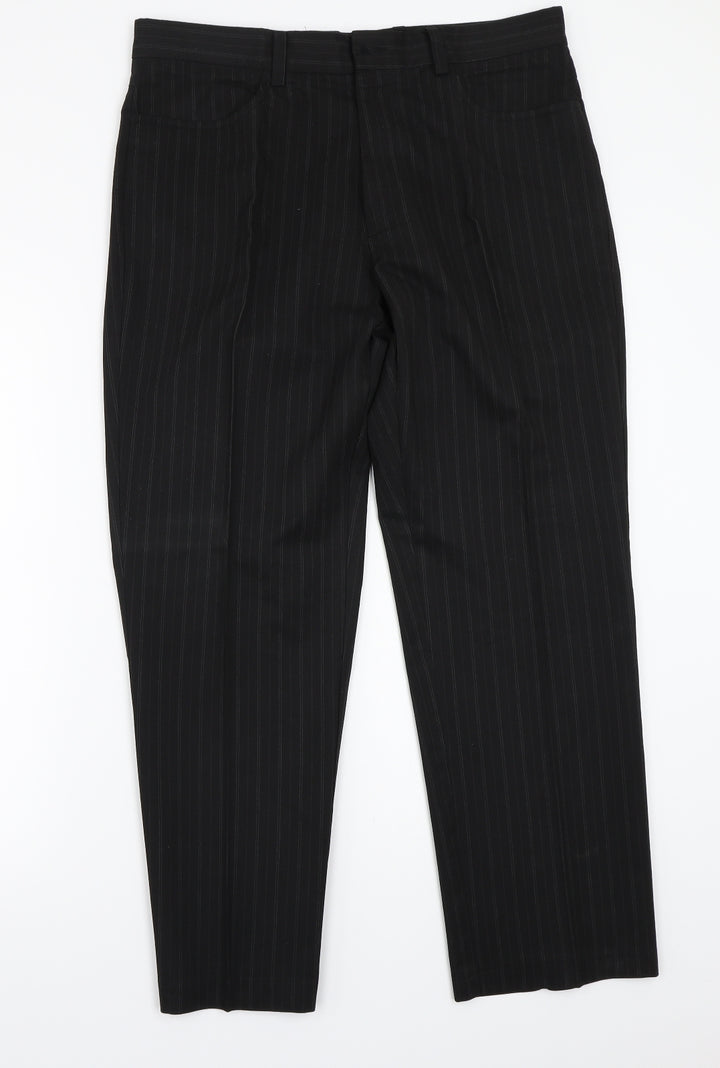F&F Mens Blue Striped Trousers Size 34 L29 in