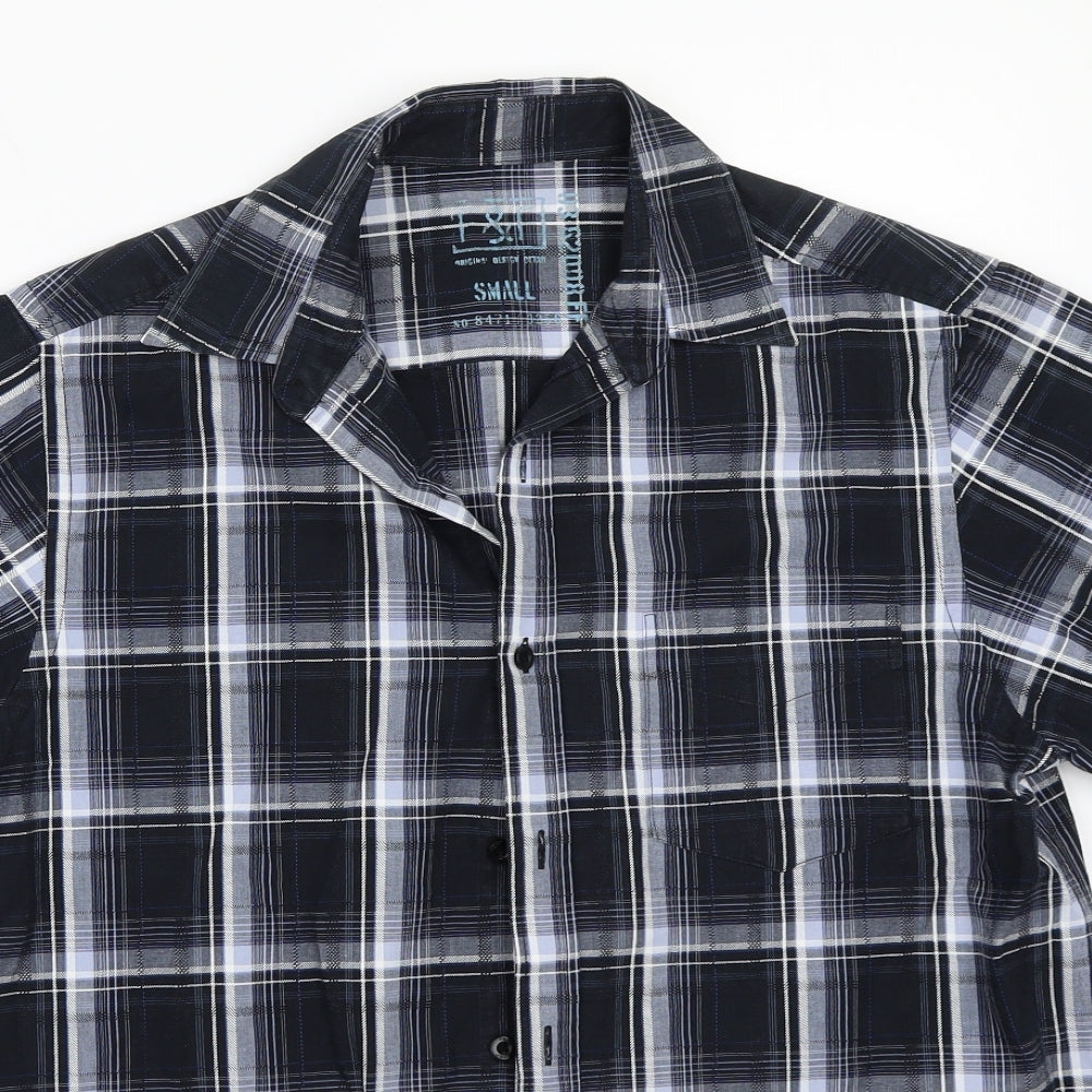 F&RF Mens Blue Check   Button-Up Size S