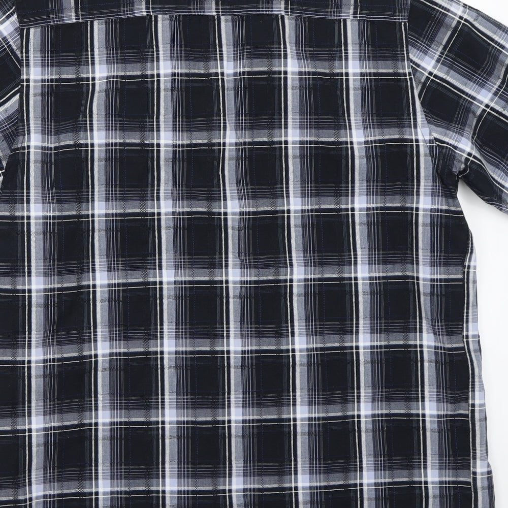 F&RF Mens Blue Check   Button-Up Size S