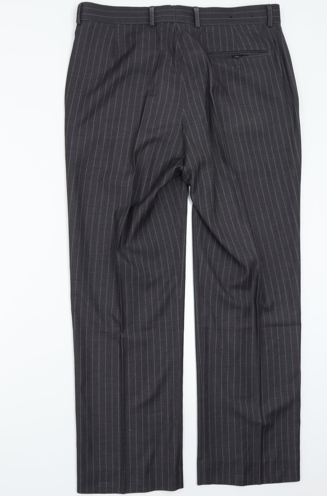 F&F Mens Grey Striped  Trousers  Size 34 L30 in