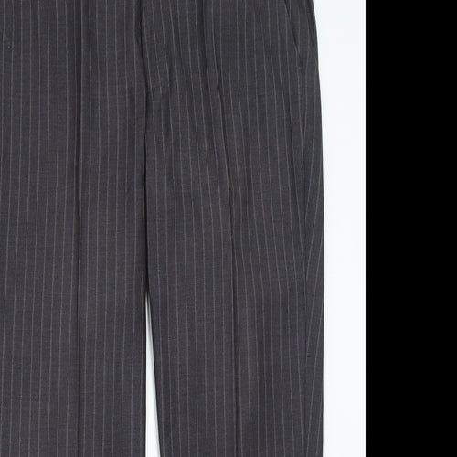 F&F Mens Grey Striped  Trousers  Size 34 L30 in