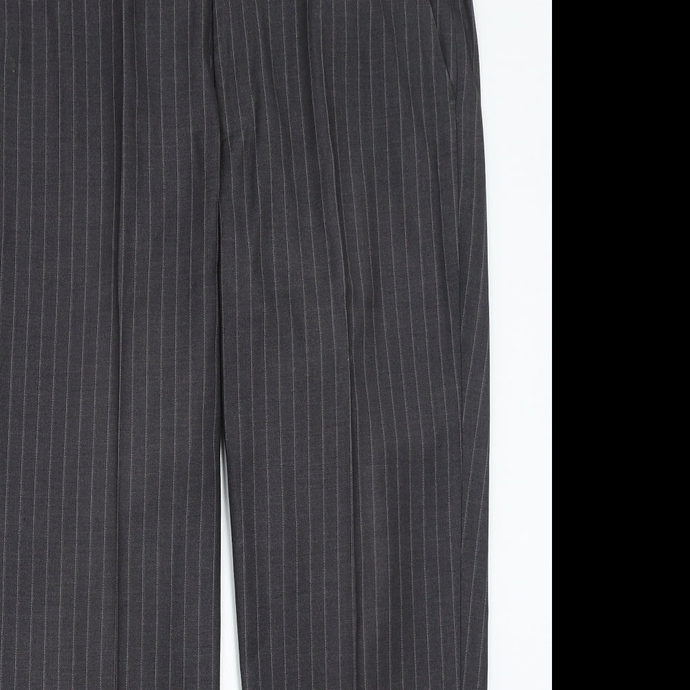 F&F Mens Grey Striped  Trousers  Size 34 L30 in