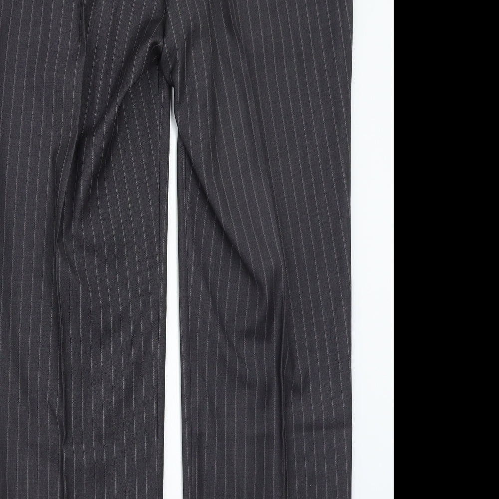 F&F Mens Grey Striped  Trousers  Size 34 L30 in
