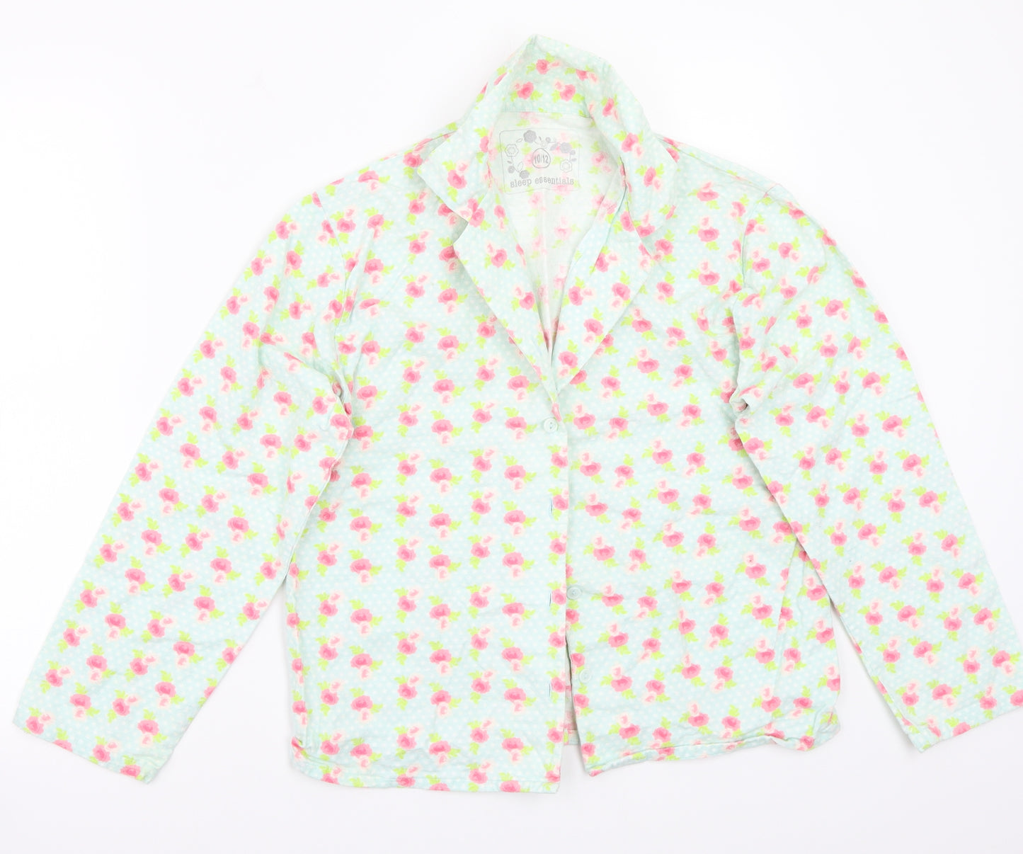Sleep essentials Womens Blue Floral  Top Pyjama Top Size 10