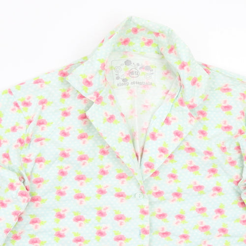 Sleep essentials Womens Blue Floral  Top Pyjama Top Size 10