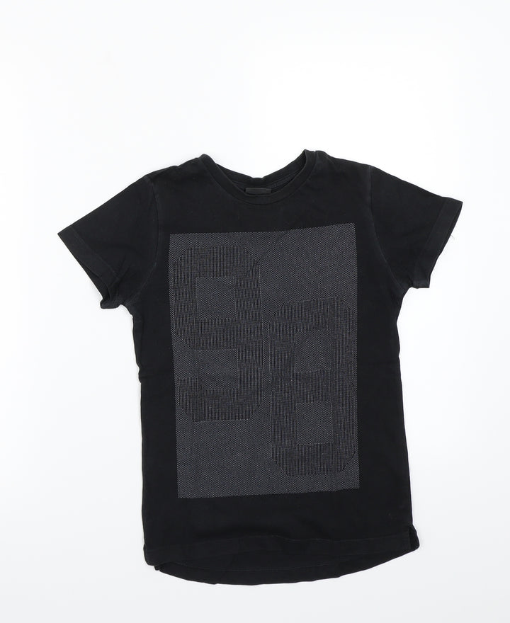 NEXT Boys Black Basic T-Shirt Size 7 Years
