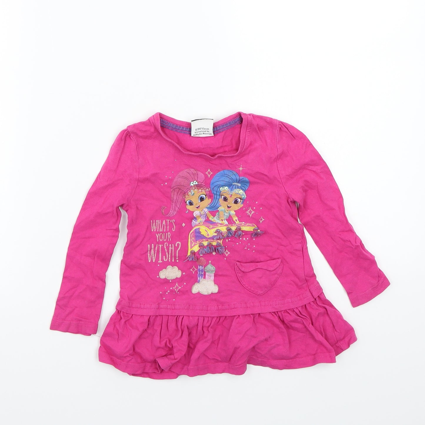 George Girls Pink   Basic T-Shirt Size 12-18 Months