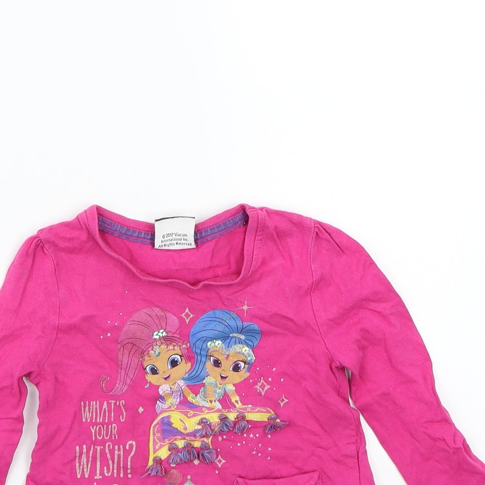 George Girls Pink   Basic T-Shirt Size 12-18 Months