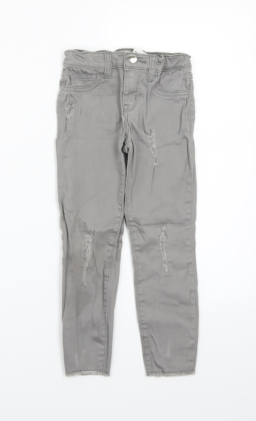 Denim & Co. Girls Grey   Straight Jeans Size 5-6 Years