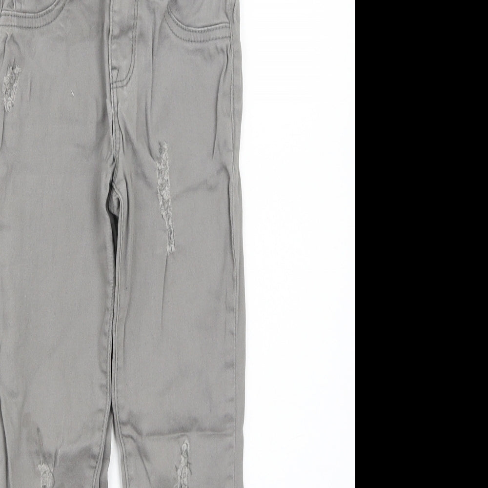 Denim & Co. Girls Grey   Straight Jeans Size 5-6 Years