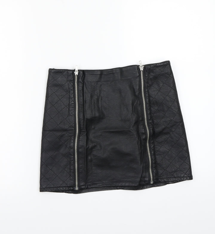H&M Womens Black A-Line Skirt Size 12