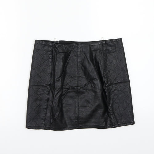 H&M Womens Black   A-Line Skirt Size 12