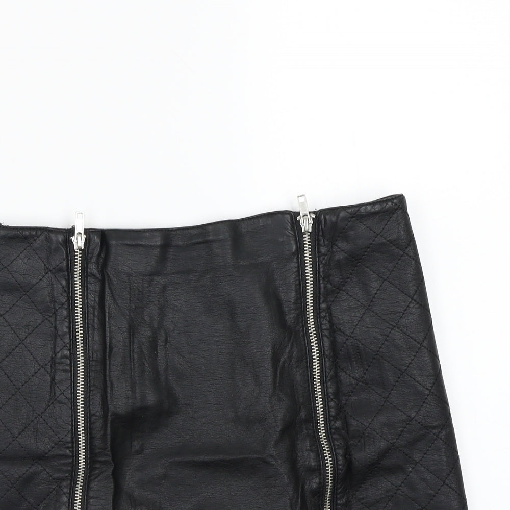 H&M Womens Black   A-Line Skirt Size 12