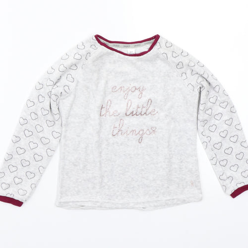 Preworn Girls Grey   Pullover Jumper Size 4 Years