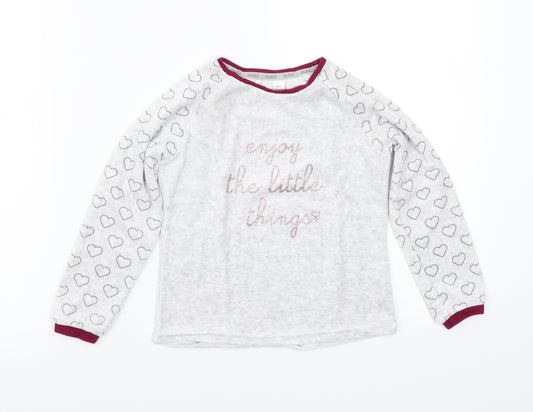 Front view of Preworn girls’ grey jumper, size 4, years