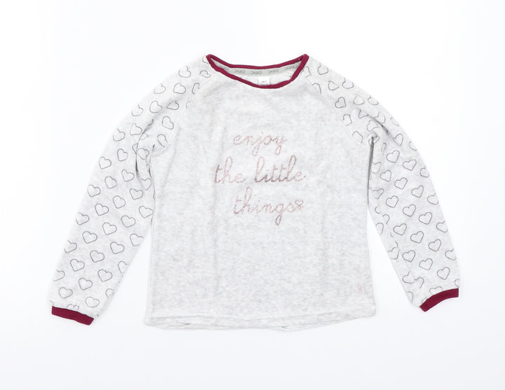 Preworn Girls Grey   Pullover Jumper Size 4 Years