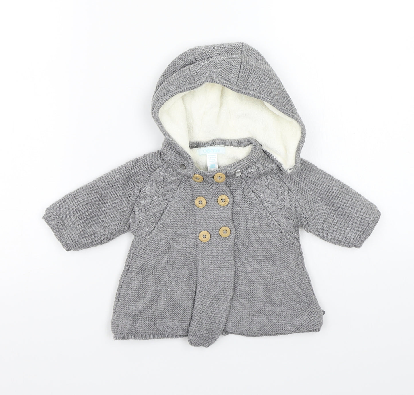 Obaibi Baby Grey   Jacket Coatigan Size 3-6 Months