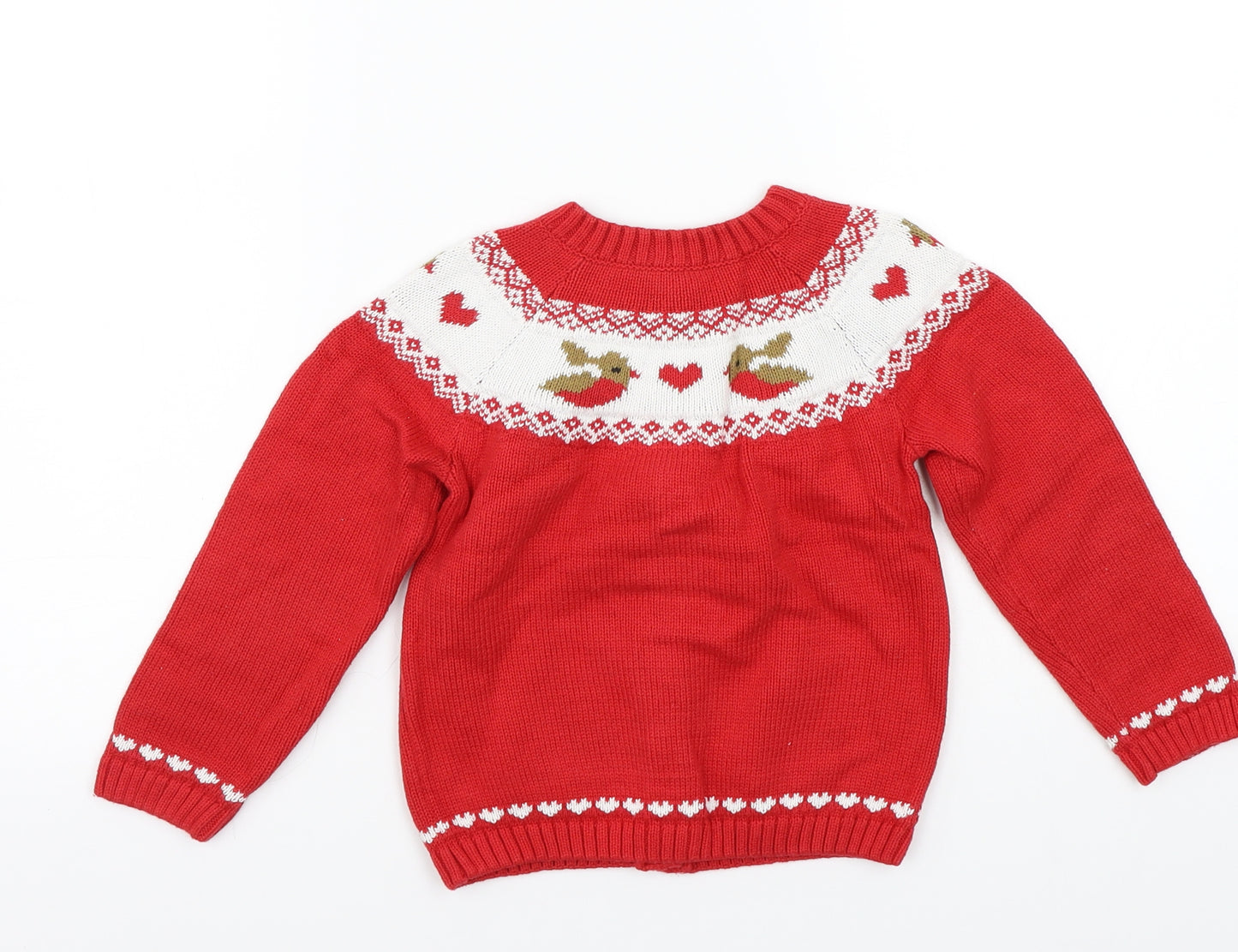 Matalan Girls Red   Cardigan Jumper Size 2-3 Years