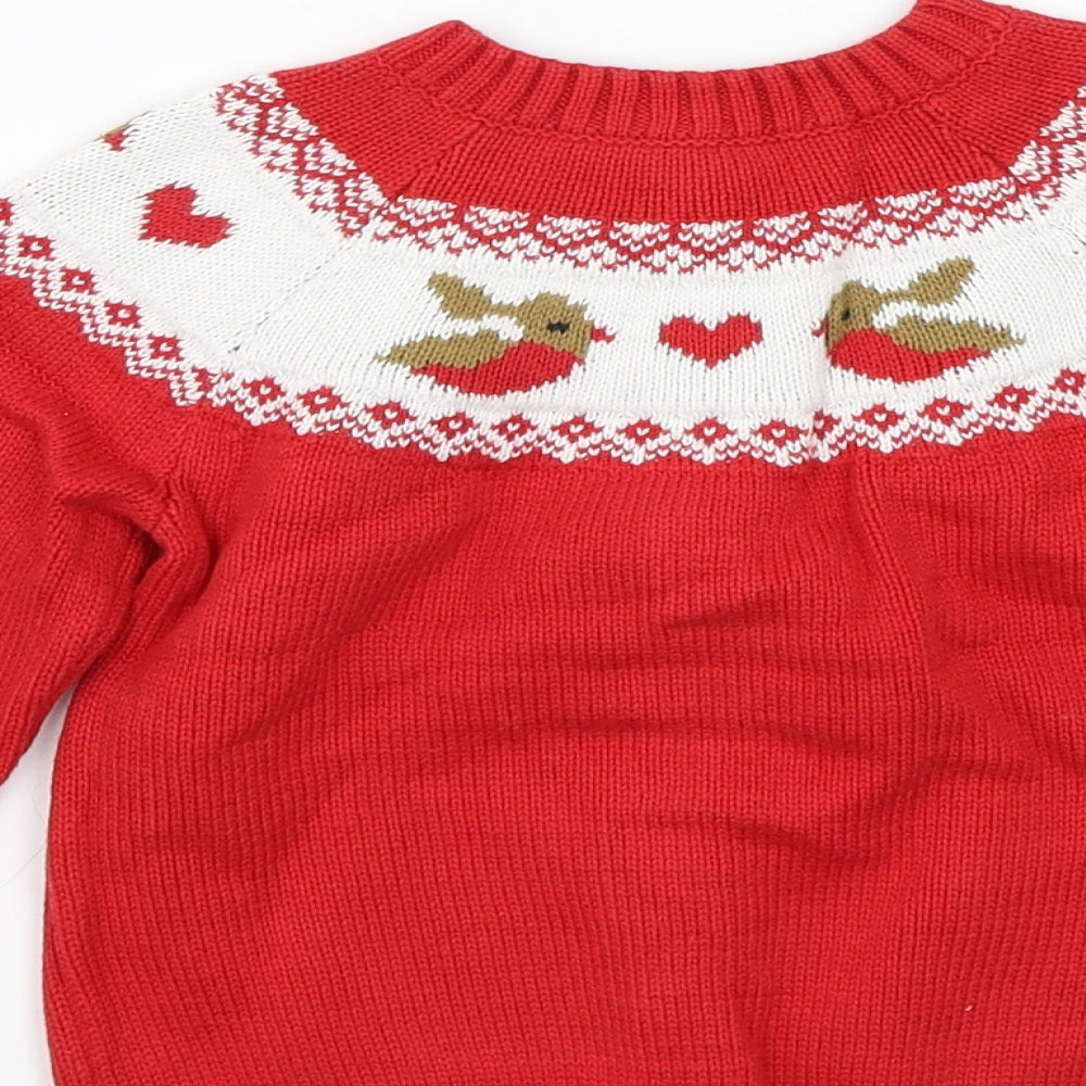 Matalan Girls Red   Cardigan Jumper Size 2-3 Years