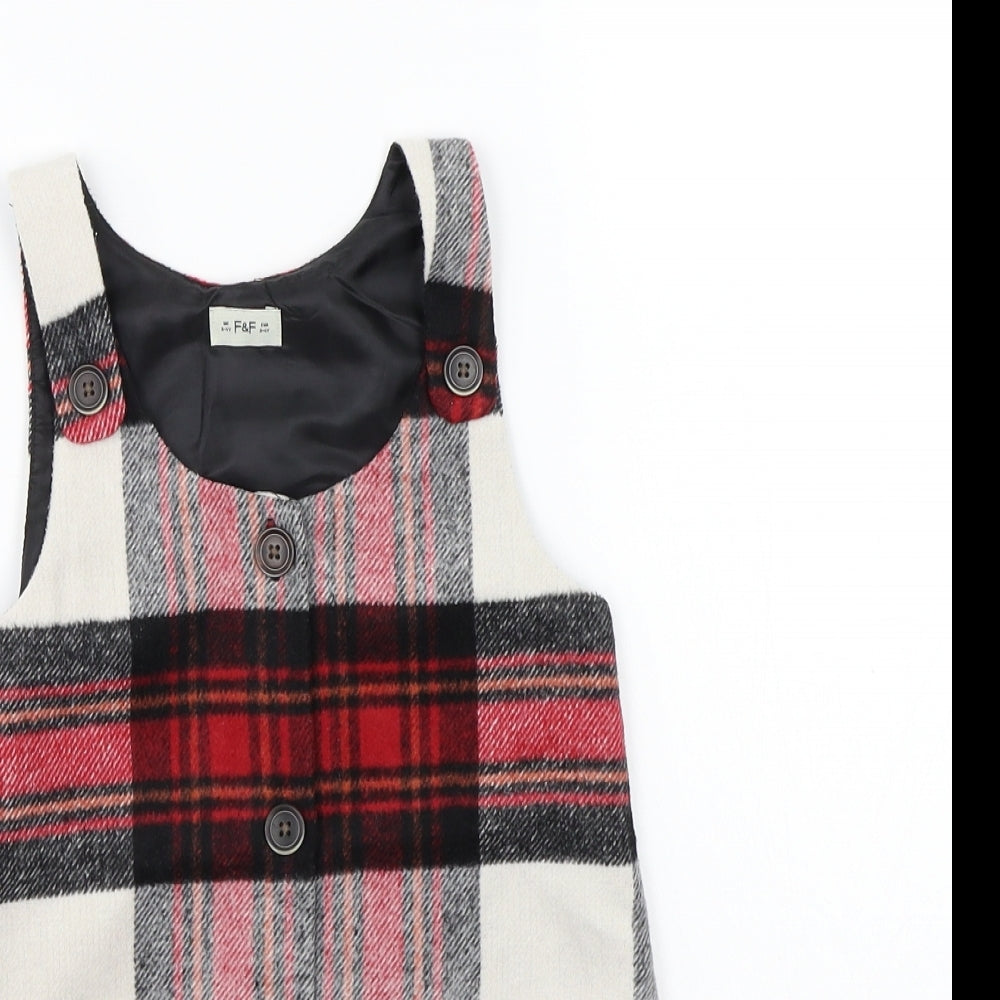 F&F Girls Red Check  A-Line  Size 3-4 Years