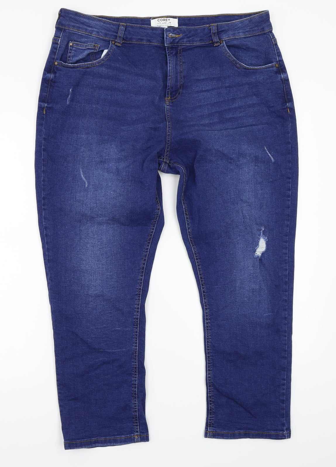 Dorothy Perkins Womens Blue   Straight Jeans Size 18 L24 in