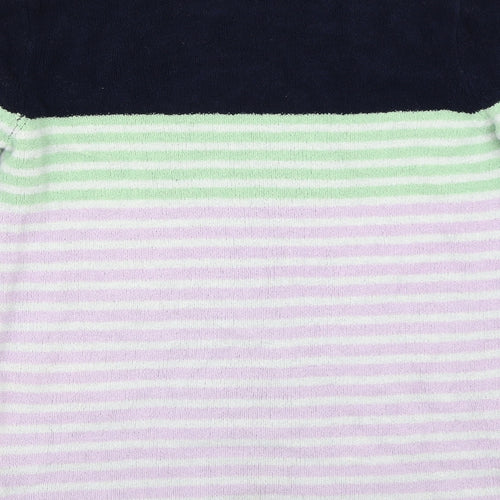Maine Womens Purple Striped  Pullover Jumper Size 10