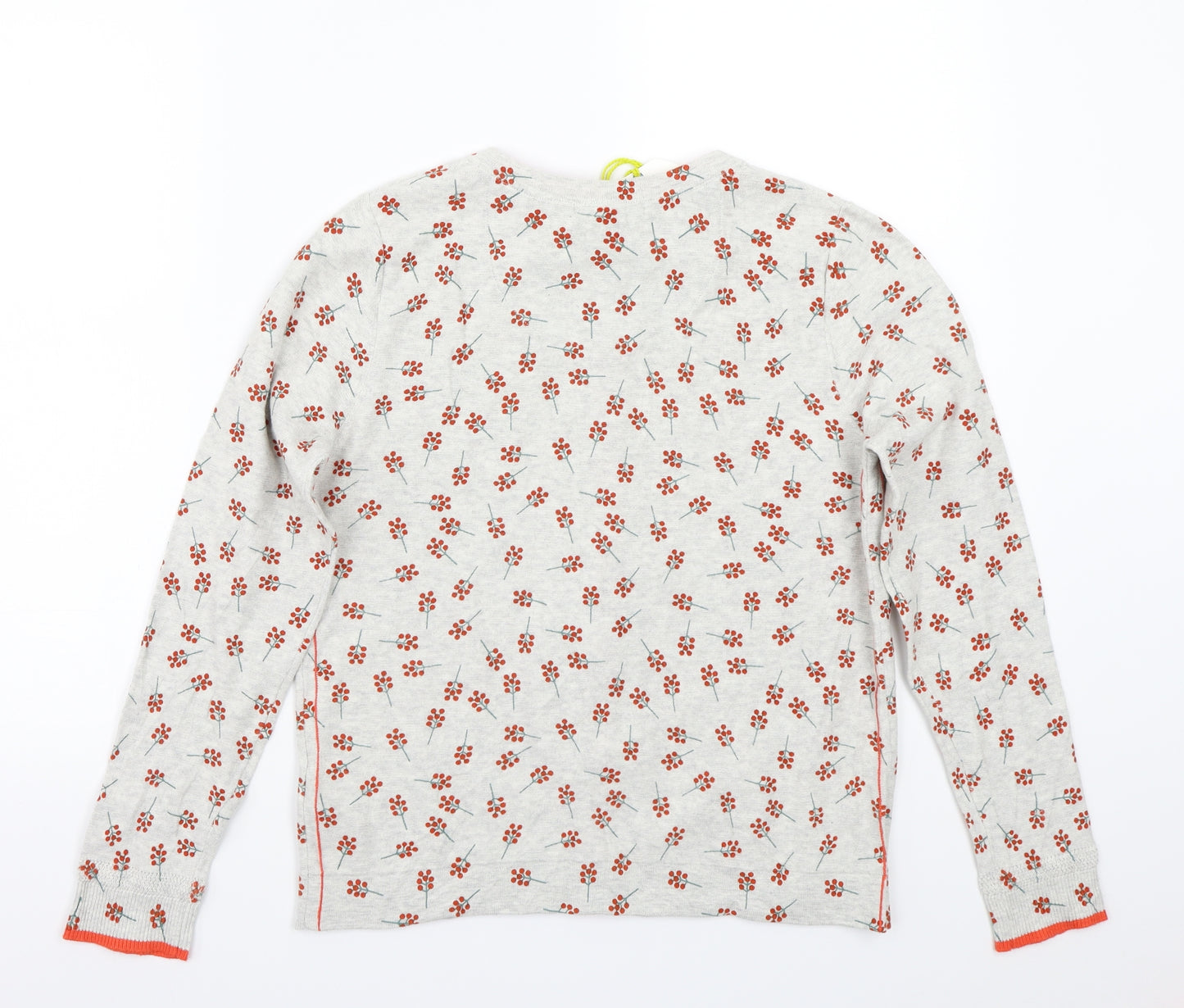 White Stuff Womens Grey Floral  Cardigan Jumper Size 10