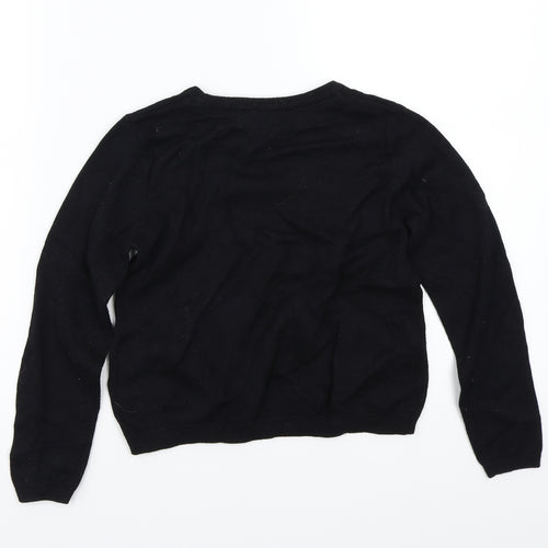 Marks and Spencer Girls Black   Pullover Jumper Size 8-9 Years