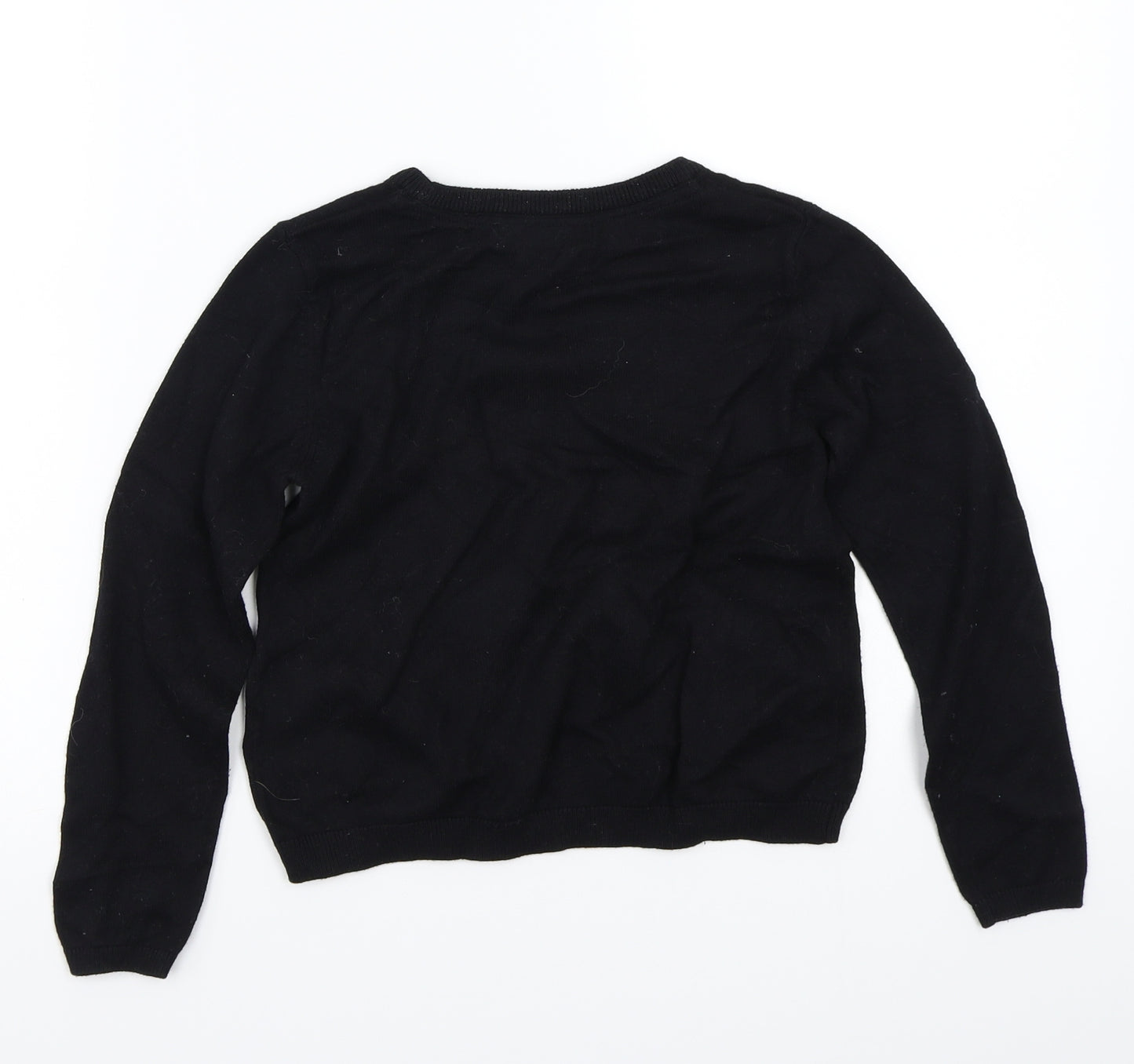 Marks and Spencer Girls Black   Pullover Jumper Size 8-9 Years