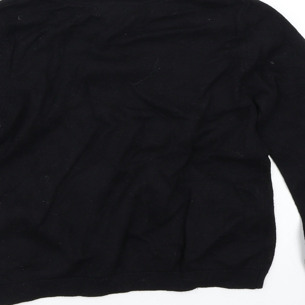 Marks and Spencer Girls Black   Pullover Jumper Size 8-9 Years