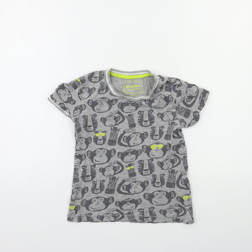 Blue Zoo Boys Grey   Basic T-Shirt Size 4-5 Years