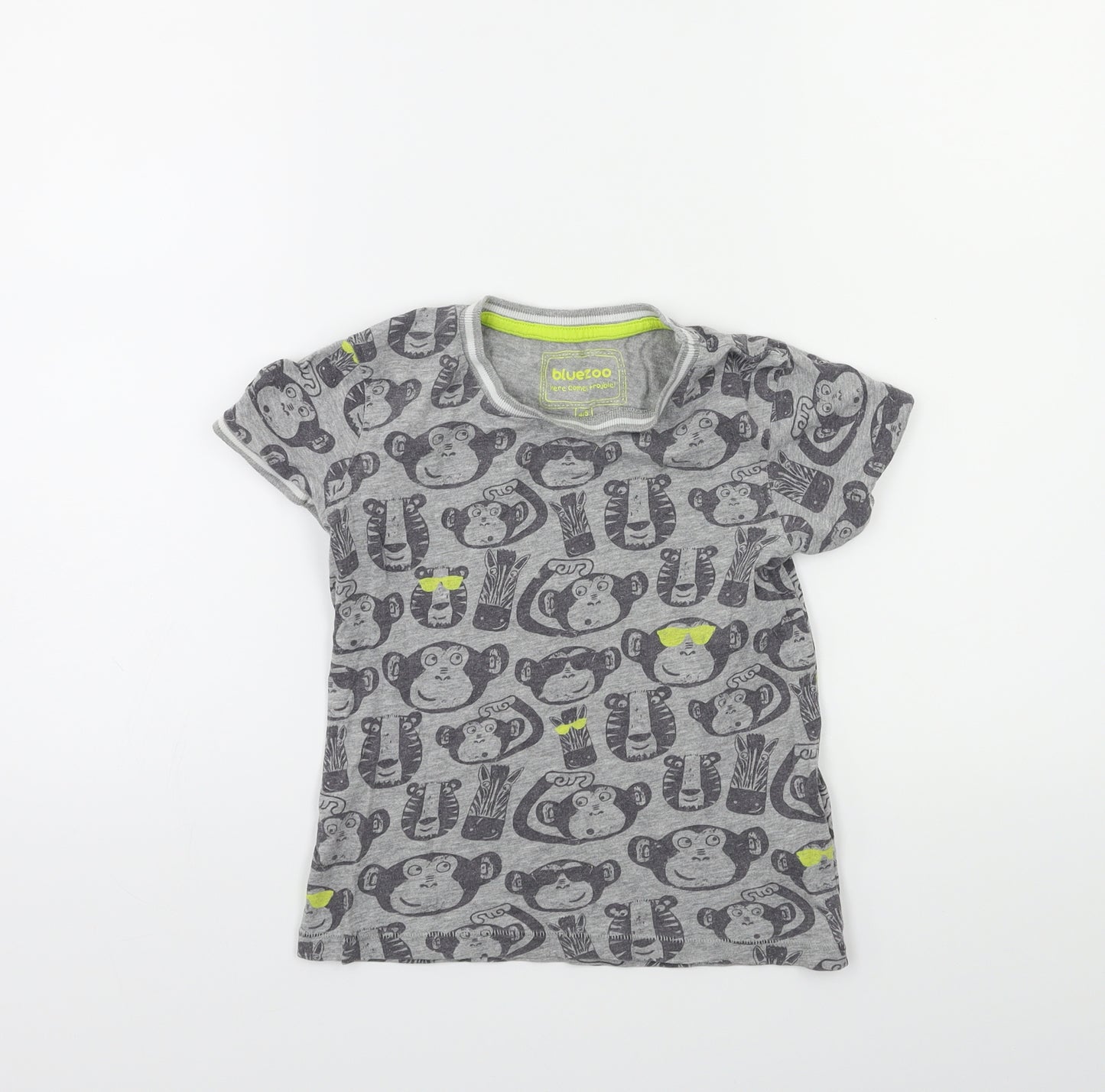 Blue Zoo Boys Grey   Basic T-Shirt Size 4-5 Years